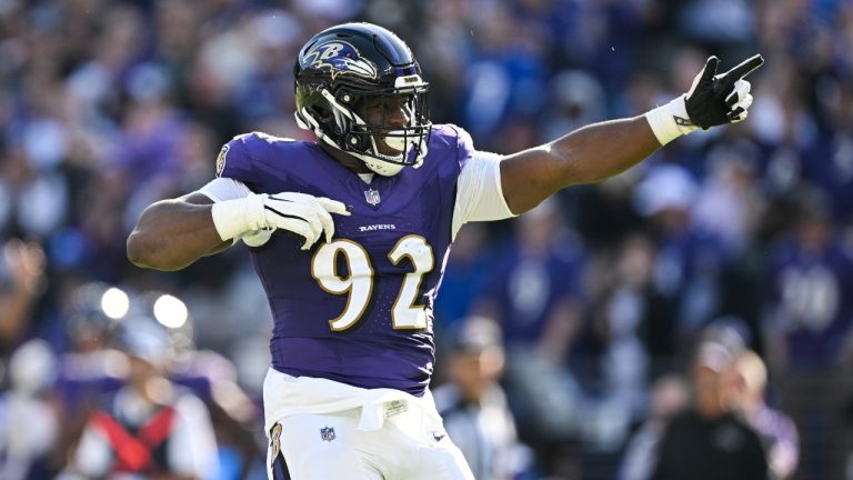 Baltimore Ravens defensive tackle Nnamdi Madubuike. (Terrance Williams/AP)