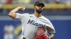 Marlins RHP Sandy Alcantara throws first live batting practice since Tommy John surgery