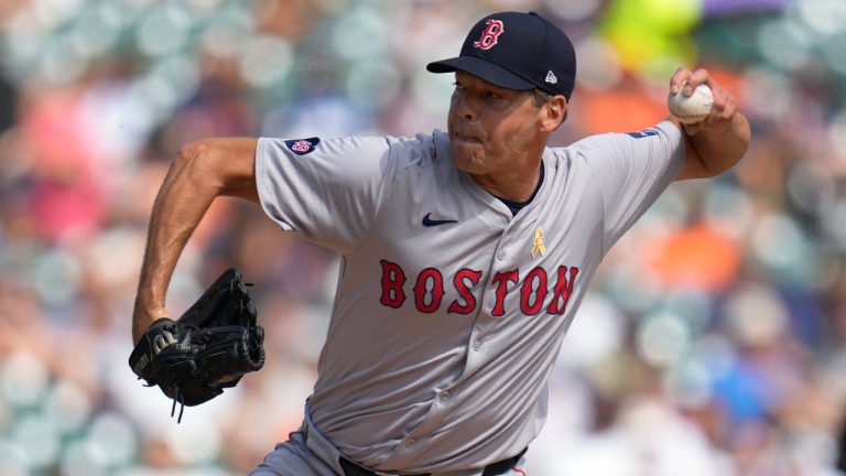 Boston Red Sox pitcher Rich Hill throws against the Detroit Tigers in the fifth inning of a baseball game, Sunday, Sept. 1, 2024, in Detroit. (Paul Sancya/AP)