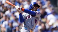 Lindor’s first-inning homer prevents Dodgers from setting playoff scoreless record