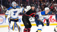 Did Blues’ Binnington challenge Senators’ Ullmark to fight?