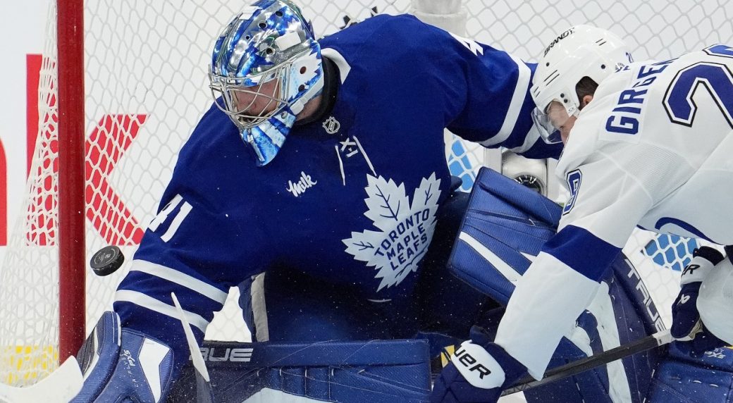 Anthony Stolarz's goal-line save highlights 'amazing' start with Maple ...