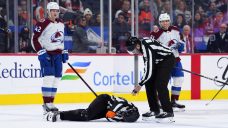 Report: Referee Mitch Dunning recovering after collision with Avalanche’s Manson