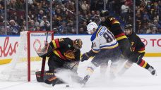 Holloway plays OT hero as Canucks fall to Blues in Demko’s return from injury