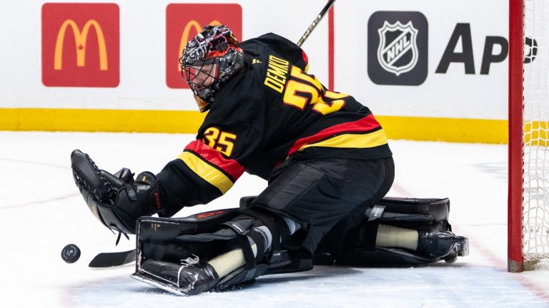 Vancouver Canucks goaltender Thatcher Demko. (Ethan Cairns/CP)