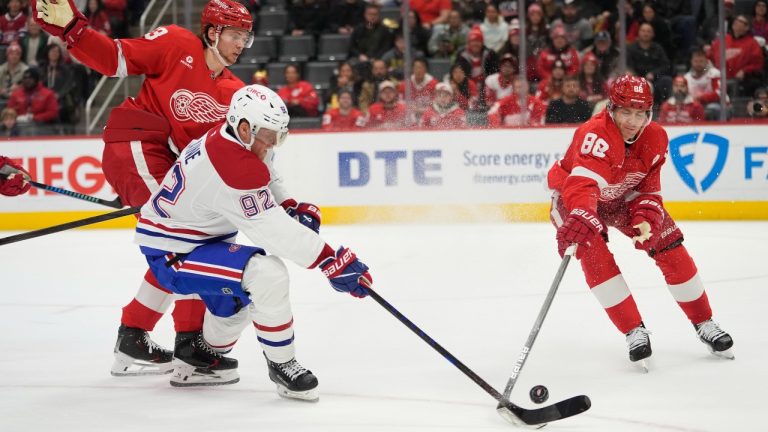 Laines Power Play Goal Powers Canadiens to 4-3 Victory Over Red Wings in Detroit