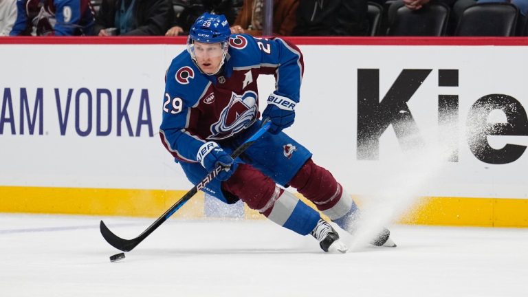 Colorado Avalanche centre Nathan MacKinnon. (AP/Jack Dempsey)