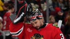 Chicago Blackhawks goalie Petr Mrazek exits game with injury