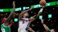 Embiid shakes off pre-game fall to lead 76ers past Celtics