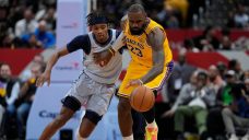 LeBron helps Lakers build big lead, Bronny closes in rout of Wizards