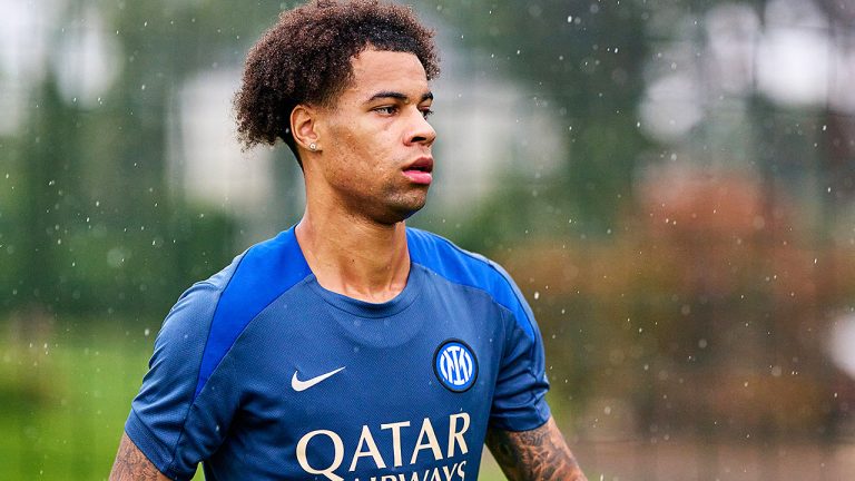 Tajon Buchanan practises at Inter Milan's training ground. (Mattia Ozbot/Getty)