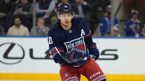 New York Rangers' Artemi Panarin during the first period of an NHL game against the New Jersey Devils, Thursday, Jan. 9, 2025, in New York. (AP/Frank Franklin II)