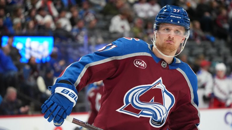 Colorado Avalanche center Casey Mittelstadt in the second period of an NHL game Tuesday, Jan. 14, 2025, in Denver. (AP/David Zalubowski)