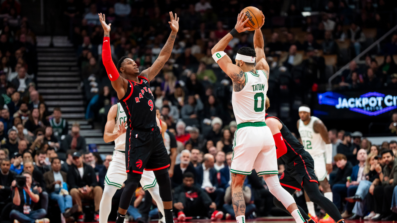 Raptors' three-point shooting goes cold against volume-shooting Celtics ...