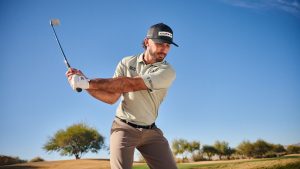 Lululemon's newest brand ambassador Max Homa, a six-time PGA Tour winner, testing some of their products. (Lululemon)