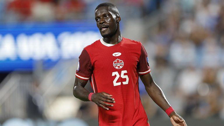 Canada forward Tani Oluwaseyi has nine caps for Canada. (Nell Redmond/AP)