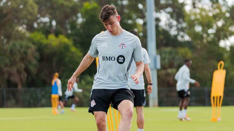 Midfielder Markus Cimermancic is shown in training with Toronto FC in Palm Beach, Fla., on Wednesday, Feb. 19, 2025. THE CANADIAN PRESS/HO-Toronto FC/Lucas Kschischang