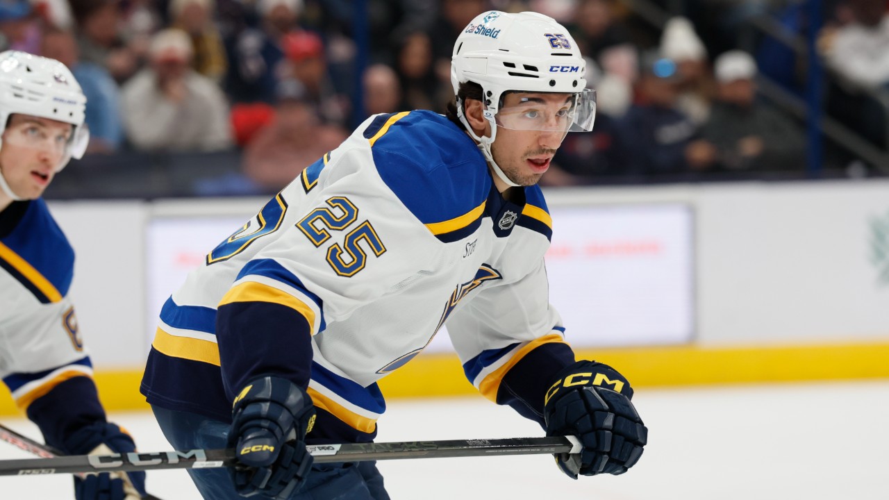 Blues’ Jordan Kyrou leaves game against Senators with injury