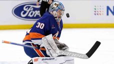 Islanders’ Ilya Sorokin gets some help from Predators on goalie goal