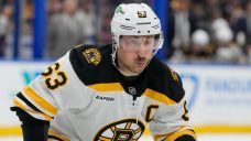 Bruins’ Brad Marchand exits vs. Penguins with upper-body injury