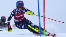 Shiffrin sets World Cup podiums record with third place in slalom won by Truppe