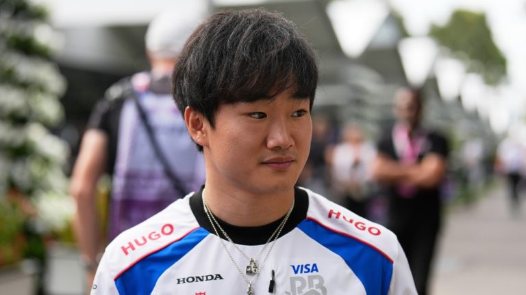 Yuki Tsunoda of Japan at the Australian Formula One Grand Prix at Albert Park, in Melbourne, Australia, Saturday, March 15, 2025. (Asanka Brendon Ratnayake/AP)