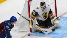 Report: Golden Knights to start third-string goalie Akira Schmid against Flames