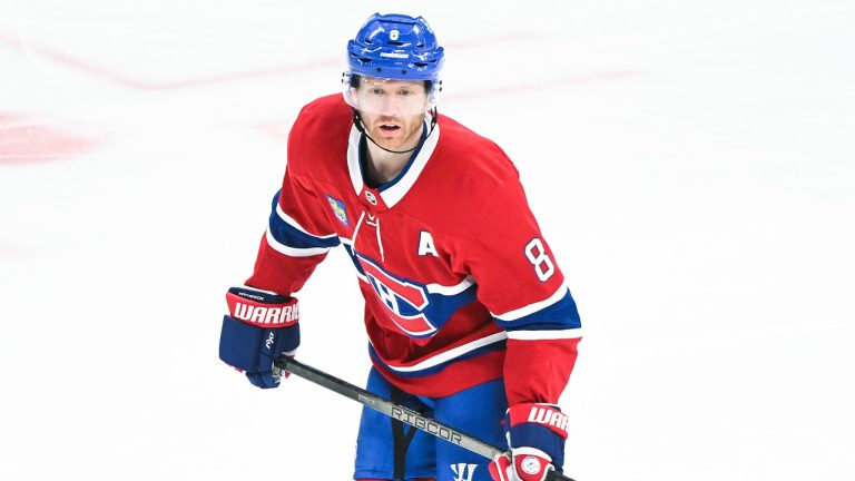 Montreal Canadiens' Mike Matheson skates during an NHL hockey game against the Washington Capitals in Montreal, Saturday, December 7, 2024. (Graham Hughes/THE CANADIAN PRESS)