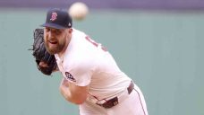 Red Sox ace Garrett Crochet has liner skip off his nose and glove