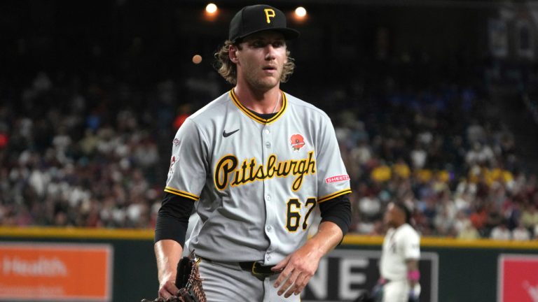 Pittsburgh Pirates pitcher Braxton Ashcraft throws against the Arizona Diamondbacks for his MLB debut in the sixth inning during a baseball game, Monday, May 26, 2025, in Phoenix. (Rick Scuteri/AP)