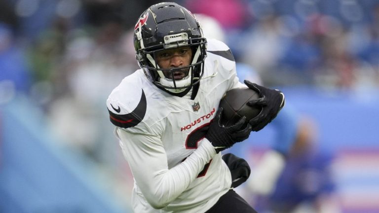 FILE - Houston Texans wide receiver Robert Woods plays during the first half of an NFL game against the Tennessee Titans, Jan. 5, 2025, in Nashville, Tenn. (AP/George Walker IV, file)