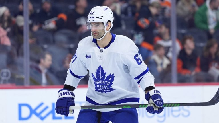 Toronto Maple Leafs' Max Pacioretty plays during an NHL hockey game, Tuesday, Jan. 7, 2025, in Philadelphia. (Matt Slocum/AP)