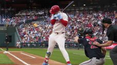 Phillies’ Bryce Harper leaves game after getting drilled by fastball