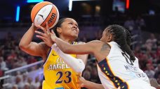 Azura Stevens, Kelsey Plum each score 20-plus as Sparks beat short-handed Fever