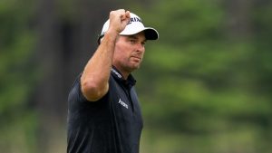 Ryan Fox of New Zealand celebrates after winning the RBC Canadian Open in Caledon, Ont. on Sunday, June 8, 2025. (Andrew Lahodynskyj/THE CANADIAN PRESS)