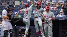 Bryce Harper, Kyle Schwarber spark Phillies past reeling Yankees