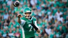 Harris throws for two TDs as CFL-leading Roughriders hold off Fajardo, Elks