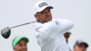 Corey Conners of Canada plays off the 14th tee during a practice round for the British Open golf championship at the Royal Portrush Golf Club, Northern Ireland, Tuesday, July 15, 2025. (Peter Morrison/AP)