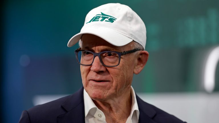 FILE - New York Jets owner Woody Johnson arrives for a press conference to introduce new head coach Aaron Glenn and general manager Darren Mougey at the NFL football team's training facility on Monday, Jan. 27, 2025, in Florham Park, N.J. (Adam Hunger/AP)
