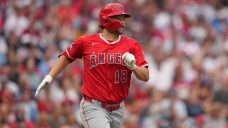 Angels’ Schanuel leaves game vs. Phillies after being hit by pitch on arm