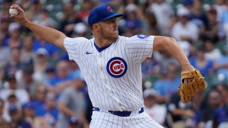 Chicago Cubs pitcher Jameson Taillon throws during the first inning of a baseball game against the Milwaukee Brewers, Thursday, June 19, 2025, in Chicago. (David Banks/AP)