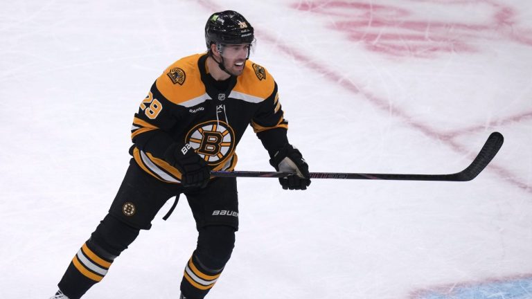 Boston Bruins defenceman Parker Wotherspoon (29) during an NHL hockey game, Thursday, Jan. 23, 2025, in Boston. (Charles Krupa/AP)