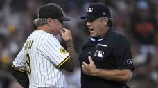 Padres’ Bogaerts loses homer on fan interference call, manager Shildt ejected