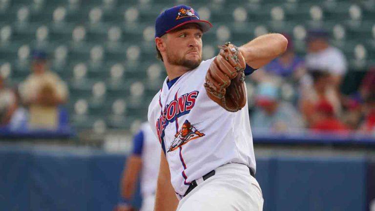 Toronto Blue Jays prospect Trey Yesavage pitches for the Buffalo Bisons. (Photo credit: Buffalo Bisons Baseball)
