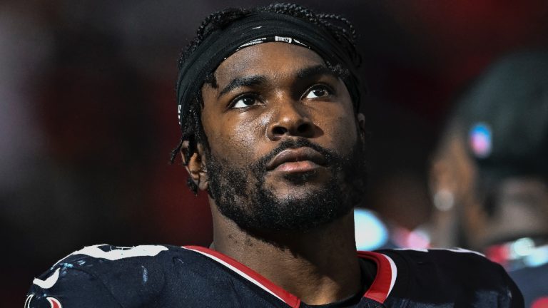 Houston Texans safety Jimmie Ward (20) looks on during the second half against the Tennessee Titans of an NFL football game, Sunday, Nov 24, 2024 in Houston. The Titans defeated the Texans 32-27. (Maria Lysaker/AP)