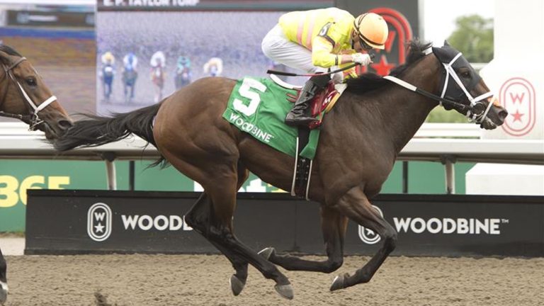 Jockey Pietro Moran rides Mansetti in the Marine Stakes. (Photo by Michael Burns)
