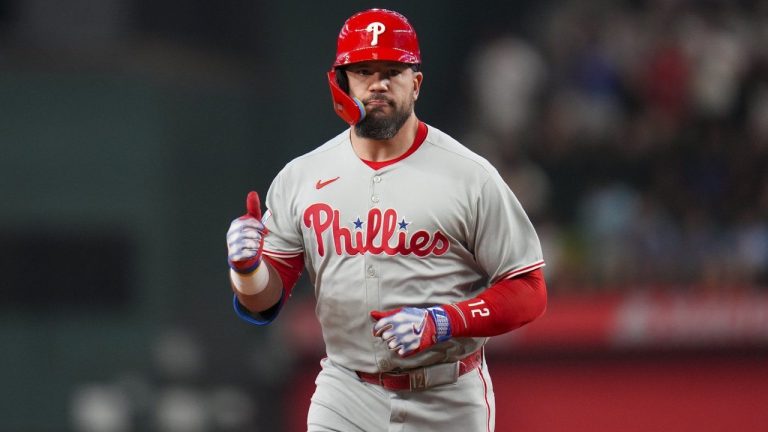 Philadelphia Phillies designated hitter Kyle Schwarber. (Julio Cortez/AP)