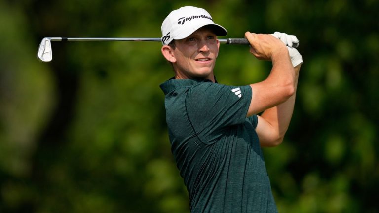 acob Bridgeman tees off on the 13th hole during the first round of the U.S. Open golf tournament at Oakmont Country Club Thursday, June 12, 2025, in Oakmont, Pa. (Carolyn Kaster/AP)