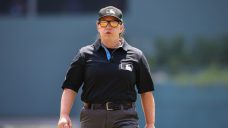 Jen Pawol breaks gender barrier as first woman to umpire regular-season game