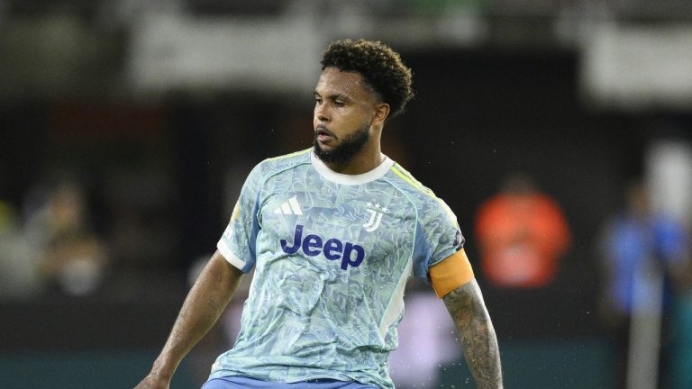 Juventus' Weston McKennie during the Club World Cup group G soccer match between Al Ain and Juventus in Washington, Wednesday, June 18, 2025. (Nick Wass/AP)
